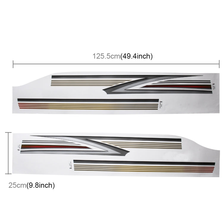 4 ชิ้น SUV Body แถบตกแต่งรถยี่ห้อ Streamline Shining สติกเกอร์สำหรับ Toyota Prado 2016 รุ่น, For 2016 Version Prado