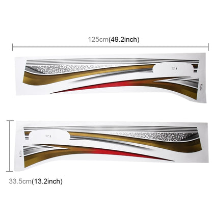 4 ชิ้น SUV Body แถบตกแต่งรถยี่ห้อ Streamline Shining สติกเกอร์สำหรับ Toyota Prado 2016 รุ่น, For 2016 Version Prado