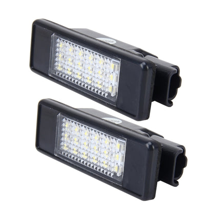 ไฟป้ายทะเบียน PCS 2 ดวงพร้อมหลอดไฟ SMD-3528 24 ดวงสำหรับ Peugeot Citroen (แสงสีขาว), For Peugeot Citroen