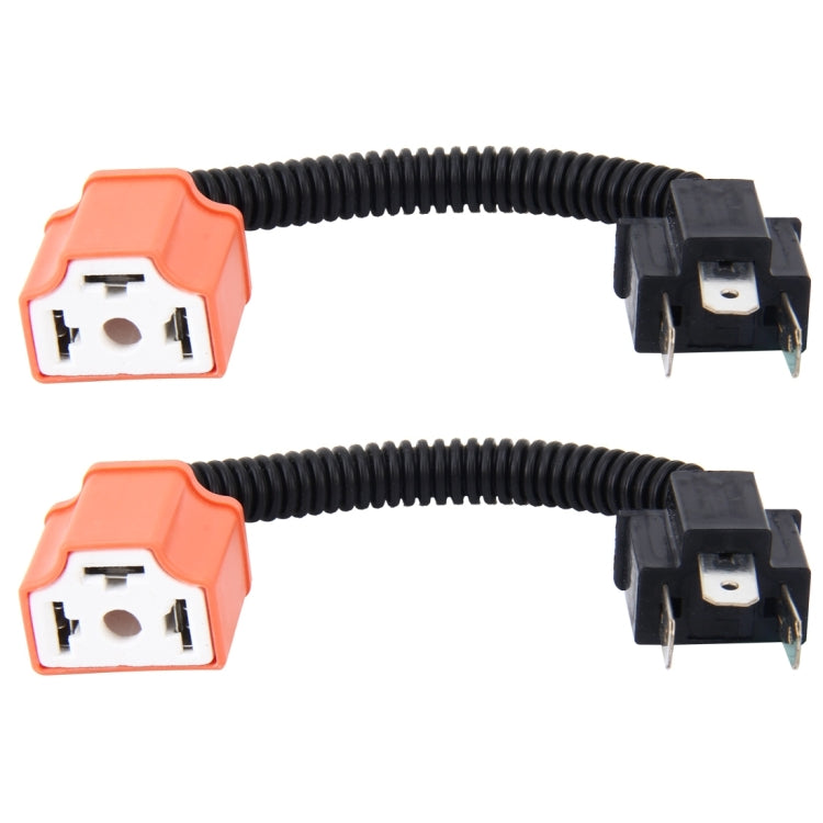 2 ชิ้น H4 รถ HID ไฟหน้าซีนอนชายกับหญิงสายแปลงพร้อมซ็อกเก็ตอะแดปเตอร์เซรามิก, H4