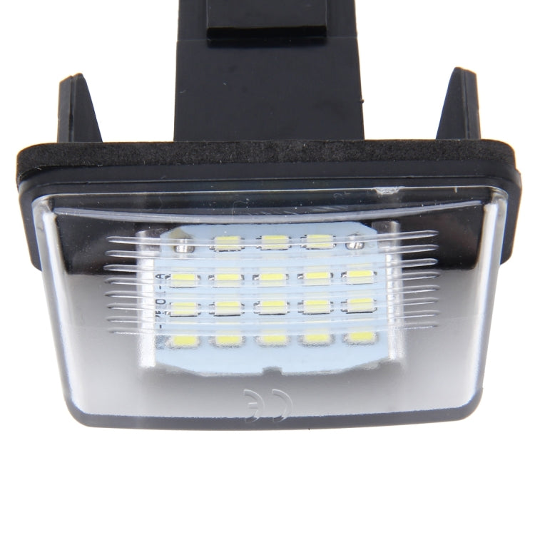 ไฟป้ายทะเบียน PCS 2 ดวงพร้อมหลอดไฟ SMD-3528 24 ดวงสำหรับ Peugeot Citroen, For Peugeot