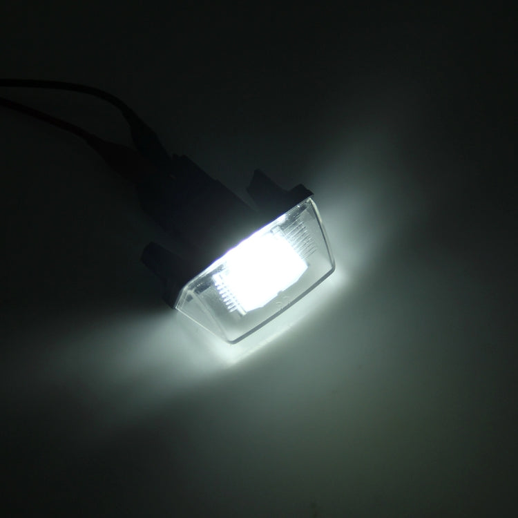 ไฟป้ายทะเบียน PCS 2 ดวงพร้อมหลอดไฟ SMD-3528 24 ดวงสำหรับ Peugeot Citroen, For Peugeot