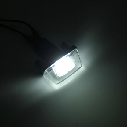 ไฟป้ายทะเบียน PCS 2 ดวงพร้อมหลอดไฟ SMD-3528 24 ดวงสำหรับ Peugeot Citroen, For Peugeot