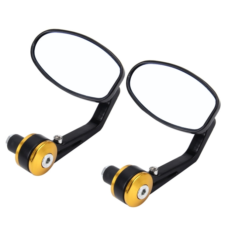 2 PCS รถจักรยานยนต์ Universal ABS Shell Holder รูปไข่กระจกมองหลัง, Oval Shape