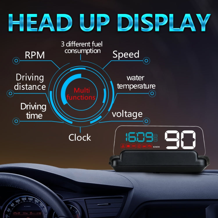 ด้วยแผ่นสะท้อนแสงที่ปรับได้, ความเร็วและ RPM และอุณหภูมิของน้ำ & การใช้น้ำมัน & ระยะทางในการขับขี่ / เวลาและจอแสดงผลแรงดันไฟฟ้า, สัญญาณเตือนความเร็วเกิน, เชื่อมต่ออินเทอร์เฟซ OBD2, C500(Green), C500(Blue), C500（White)