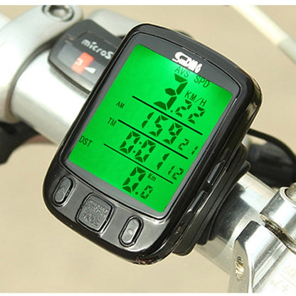 SunDing SD-563B มัลติฟังก์ชั่นหน้าจอ LCD แบบมีสายคอมพิวเตอร์จักรยานกันน้ำเครื่องวัดระยะทาง Speedometer พร้อมฟังก์ชั่น Backlight ควบคุมแสง, SD-563B