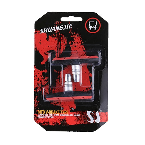 2 ชิ้นเสื้อคลุม V-เบรกรองเท้าเบรกจักรยาน, 2 PCS Bicycle Brake Shoes