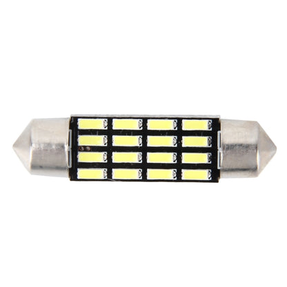 2 ชิ้น 2 วัตต์ 100 LM 6000K 36 มิลลิเมตร Bicuspid พอร์ตรถโดมโคมไฟ LED ไฟอ่านหนังสือที่มี 16 SMD-4014 หลอดไฟ LED, DC 12 โวลต์, 36MM