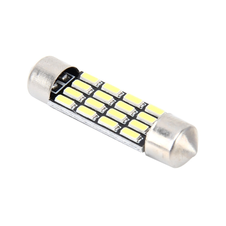 2 ชิ้น 2 วัตต์ 100 LM 6000K 36 มิลลิเมตร Bicuspid พอร์ตรถโดมโคมไฟ LED ไฟอ่านหนังสือที่มี 16 SMD-4014 หลอดไฟ LED, DC 12 โวลต์, 36MM