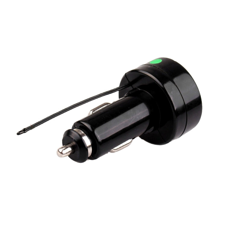 2 in 1 Universal Car เครื่องวัดแรงดันไฟฟ้าแบบดิจิตอลเครื่องวัดอุณหภูมิ (การจัดส่งสีแบบสุ่ม), Without USB Charger