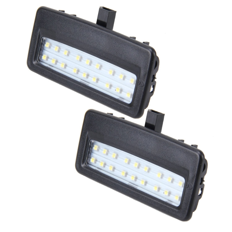 2 ชิ้นแสงสีขาวรถ LED โต๊ะเครื่องแป้งกระจกโคมไฟไฟที่มี 18 SMD-3528 โคมไฟสำหรับ BMW F10 / F11 / F07 / F01 / F02 / F03 / F04, For BMW F10