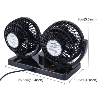 HUXIN HX-T304 10W 360 องศาปรับการหมุนสองหัวเสียงรบกวนต่ำมินิพัดลมไฟฟ้า,DC 24V, HX-T304