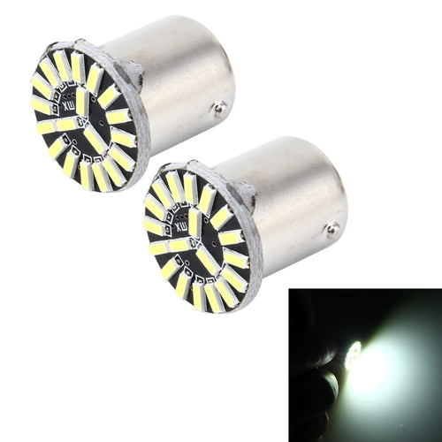 2 ชิ้น 1156/BA15S 1 วัตต์ 50 LM 6000K ไฟเลี้ยวอัตโนมัติในรถยนต์พร้อมหลอดไฟ LED 19 SMD-4014, DC 12V, 1156/BA15S 1W