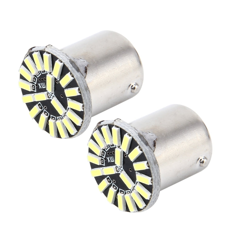 2 ชิ้น 1156/BA15S 1 วัตต์ 50 LM 6000K ไฟเลี้ยวอัตโนมัติในรถยนต์พร้อมหลอดไฟ LED 19 SMD-4014, DC 12V, 1156/BA15S 1W