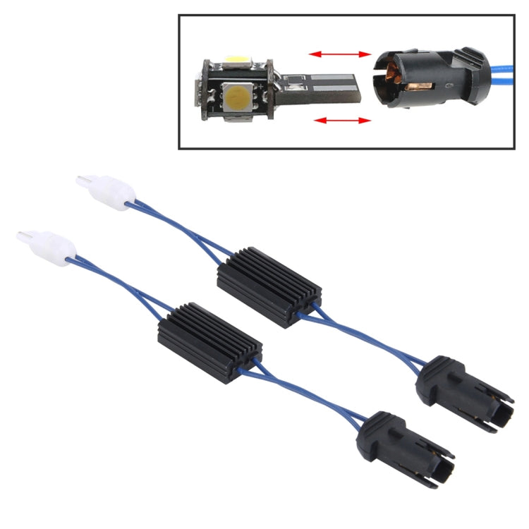 2 PCS T10 รถ Auto Clearance Light คำเตือนอะแดปเตอร์ถอดรหัสปราศจากข้อผิดพลาดสำหรับ DC 12V/3W, T10
