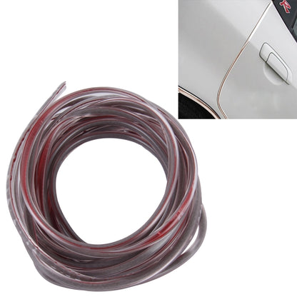 5m รถ แถบตกแต่ง PVC แถบตกแต่งโครเมี่ยมซีลประตูหน้าต่างซีล, Black, Grey, Blue, Red, Transparent, White