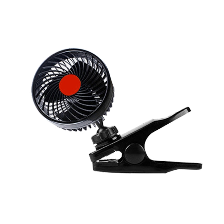 HUXIN HX-T604E 12W 6 นิ้ว 360 องศาปรับคลิปหมุนหนึ่งหัวต่ำเสียงรบกวนมินิไฟฟ้ารถพัดลมRoller Switch,DC24V, HX-T604E