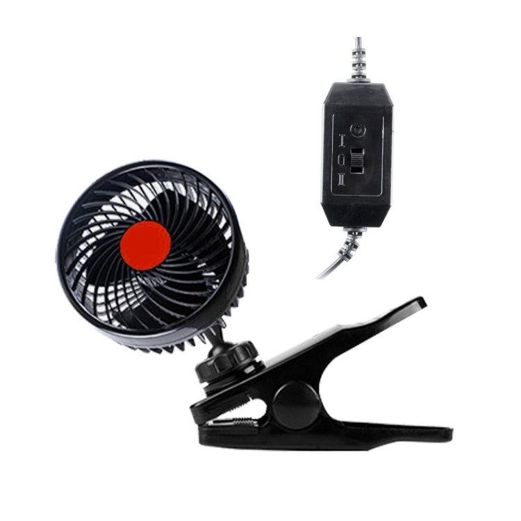 HUXIN HX-T604E 12W 6 นิ้ว 360 องศาปรับคลิปหมุนหนึ่งหัวต่ำเสียงรบกวนมินิไฟฟ้ารถพัดลมRoller Switch,DC24V, HX-T604E