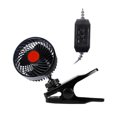 HUXIN HX-T604E 12W 6 นิ้ว 360 องศาปรับคลิปหมุนหนึ่งหัวต่ำเสียงรบกวนมินิไฟฟ้ารถพัดลมRoller Switch,DC24V, HX-T604E