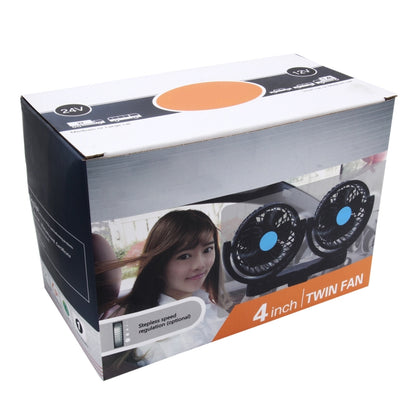 HUXIN HX-T604E 12W 6 นิ้ว 360 องศาปรับคลิปหมุนหนึ่งหัวต่ำเสียงรบกวนมินิไฟฟ้ารถพัดลมRoller Switch,DC24V, HX-T604E
