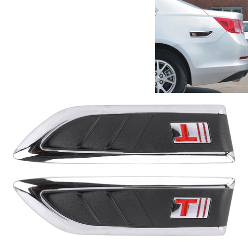 2 ชิ้นรถด้านข้างอากาศไหล Vent พิทักษ์สติ๊กเกอร์ตกแต่งปก, Side Air Intake Flow Vent Cover