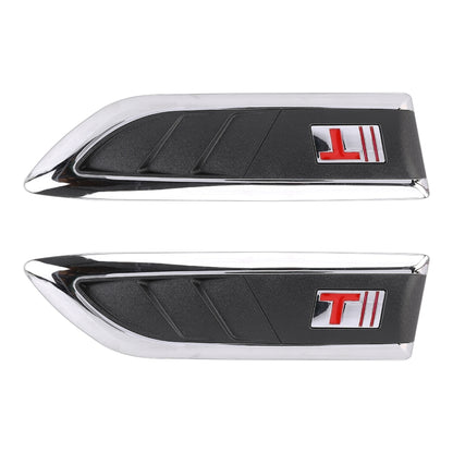 2 ชิ้นรถด้านข้างอากาศไหล Vent พิทักษ์สติ๊กเกอร์ตกแต่งปก, Side Air Intake Flow Vent Cover