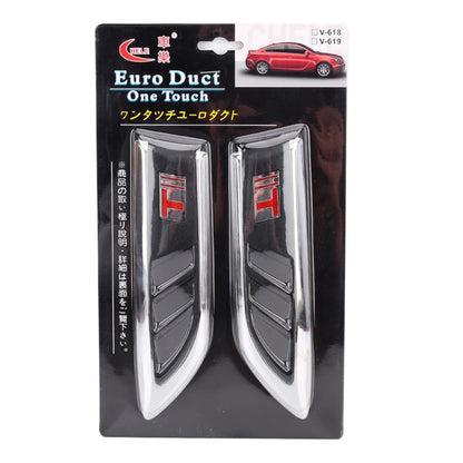 2 ชิ้นรถด้านข้างอากาศไหล Vent พิทักษ์สติ๊กเกอร์ตกแต่งปก, Side Air Intake Flow Vent Cover