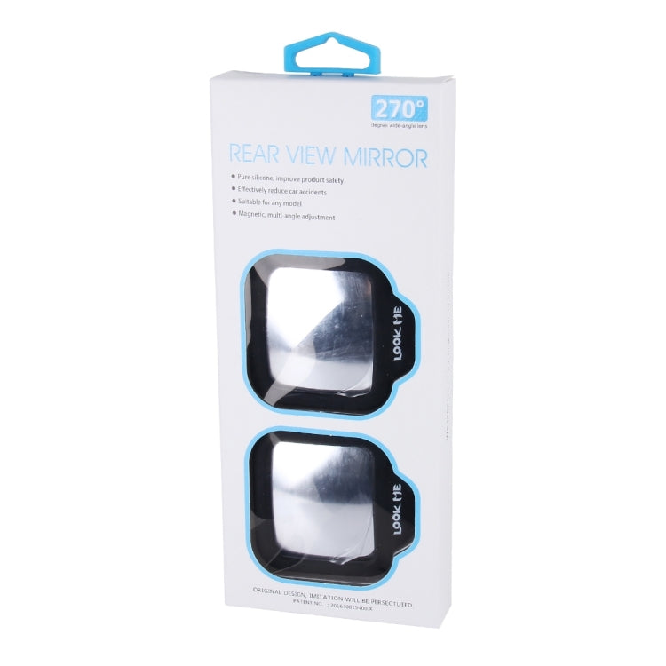2 ชิ้น 270 องศามุมกว้างเลนส์แม่เหล็กปรับกระจกมองหลัง, 270 Degree Wide-angle Mirror