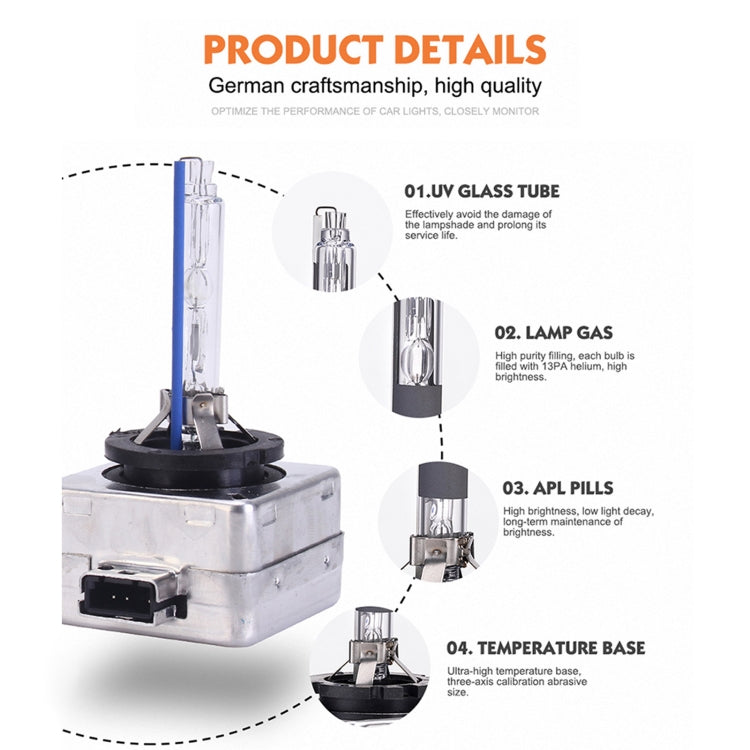 2 ชิ้น D1R 35 วัตต์ 3800 LM 8000K HID หลอดไฟซีนอนไฟโคมไฟ DC 12V, D1R