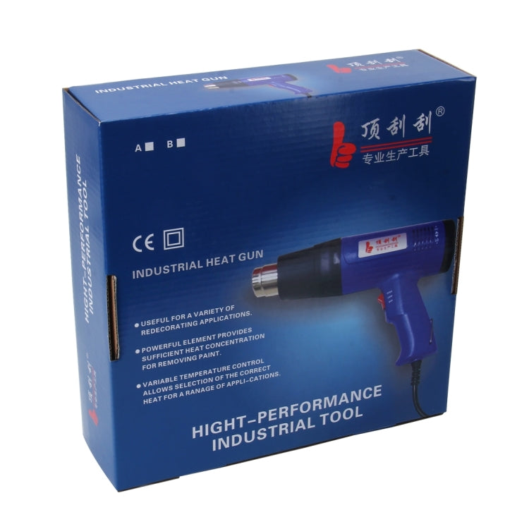 DINGGUAGUA 1800W อุตสาหกรรม Heavy Duty Professional ปรับอุณหภูมิได้ตั้งแต่ 50 องศาเซลเซียสถึง 650 องศาเซลเซียสความร้อนปืนลมเครื่องมือพร้อมจอแสดงผลอุณหภูมิ, Temperature Display 50  to 650 Degrees