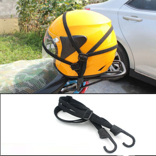 เชือกติดหมวกกันน็อคมอเตอร์ไซค์แบบยืดหยุ่นพร้อมตะขอ 2 อัน ความยาว: 60 ซม, Elastic Fix Helmet Rope