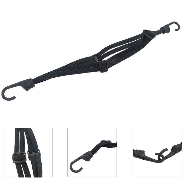 เชือกติดหมวกกันน็อคมอเตอร์ไซค์แบบยืดหยุ่นพร้อมตะขอ 2 อัน ความยาว: 60 ซม, Elastic Fix Helmet Rope
