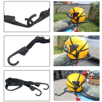 เชือกติดหมวกกันน็อคมอเตอร์ไซค์แบบยืดหยุ่นพร้อมตะขอ 2 อัน ความยาว: 60 ซม, Elastic Fix Helmet Rope