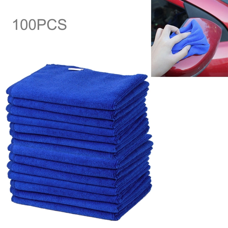 100 ชิ้น 30 ซม. × 30 ซม. ผ้าขนหนูแห้งเร็วผ้าทำความสะอาดรถ Detailing Care ผ้าขนหนู, 100 PCS