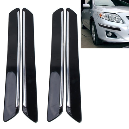 4 ชิ้น Universal Car Auto พลาสติกห่อยางด้านหน้าด้านหลังกันชน Guard Protector Strip สติกเกอร์
