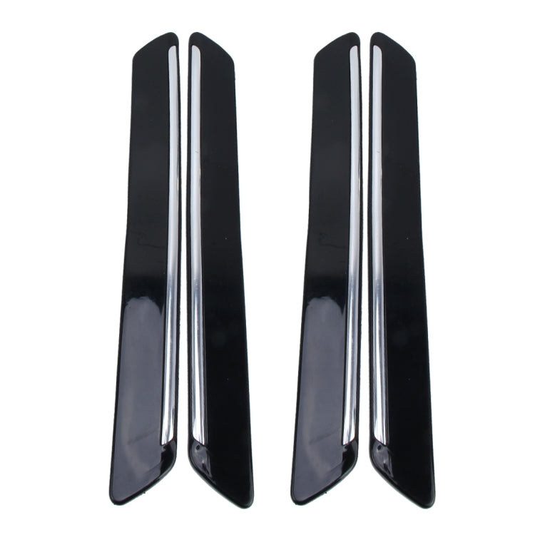 4 ชิ้น Universal Car Auto พลาสติกห่อยางด้านหน้าด้านหลังกันชน Guard Protector Strip สติกเกอร์