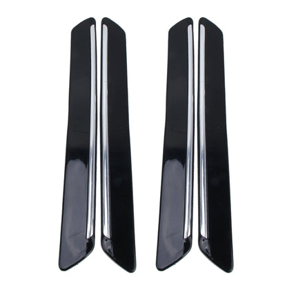 4 ชิ้น Universal Car Auto พลาสติกห่อยางด้านหน้าด้านหลังกันชน Guard Protector Strip สติกเกอร์
