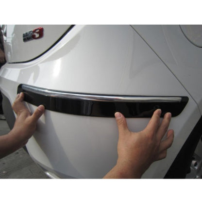 4 ชิ้น Universal Car Auto พลาสติกห่อยางด้านหน้าด้านหลังกันชน Guard Protector Strip สติกเกอร์