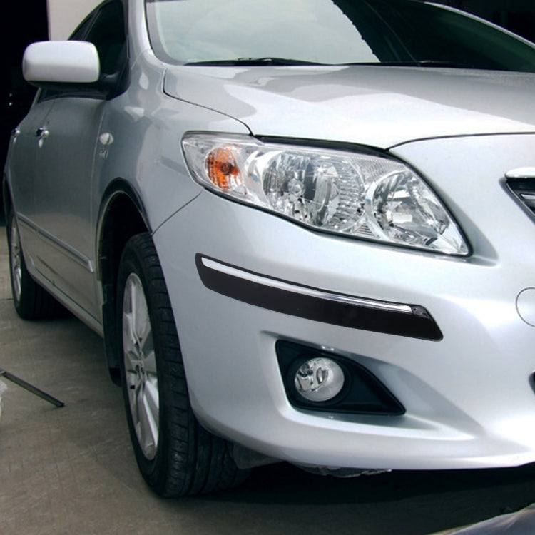 4 ชิ้น Universal Car Auto พลาสติกห่อยางด้านหน้าด้านหลังกันชน Guard Protector Strip สติกเกอร์