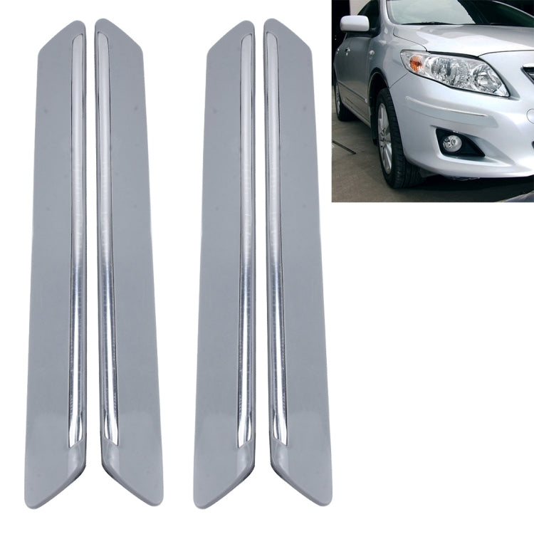 4 ชิ้น Universal Car Auto พลาสติกห่อยางด้านหน้าด้านหลังกันชน Guard Protector Strip สติกเกอร์