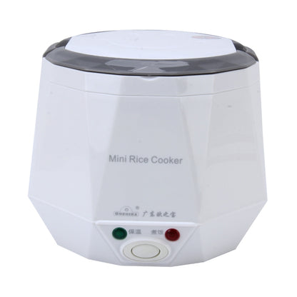 OUSHIBA Car Auto C3 Mini Multi-function หม้อหุงข้าว 12V 1.3L ปริมาณสำหรับซุปข้าวก๋วยเตี๋ยวผักขนมหวาน, White, Green