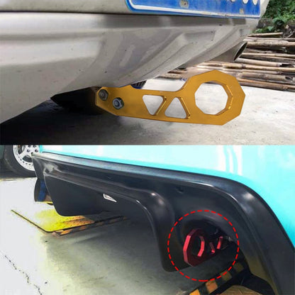อลูมิเนียมอัลลอยด์ด้านหลังลากจูงตะขอพ่วงแหวนสำหรับ Universal Car Auto 2 x รูสกรู