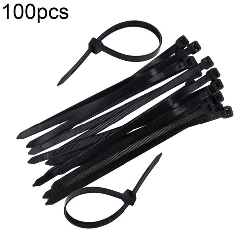 100 ชิ้น/แพ็ค 8 มม.* 200 มม.สายผูกไนลอน, 8mm*200mm Black