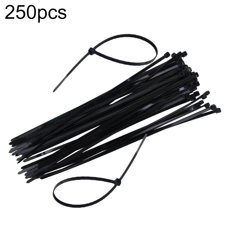 250 ชิ้น/แพ็ค 5 มม.* 300 มม.สายผูกไนลอน, 5mm*300mm Black, 5mm*300mm White