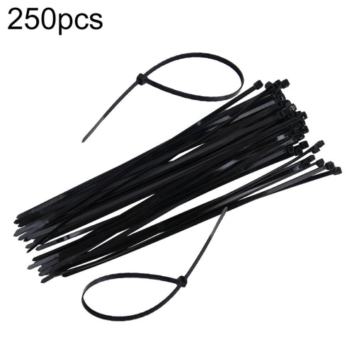 250 ชิ้น/แพ็ค 5 มม.* 300 มม.สายผูกไนลอน, 5mm*300mm Black, 5mm*300mm White
