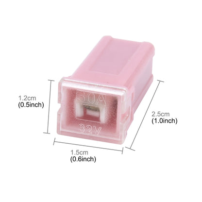 10 ชิ้นยานพาหนะรถเปลือกพลาสติกตรงหญิงขั้วกดในใบมีดตลับหมึก PAL ฟิวส์ 30Amp 32 โวลต์, 30Amp 32V