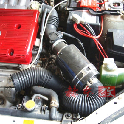 Car Auto Universal Tube Air Filter ระบบฉีดอากาศเย็นแบบปรับได้ท่อไม่มีตัวกรองอากาศ