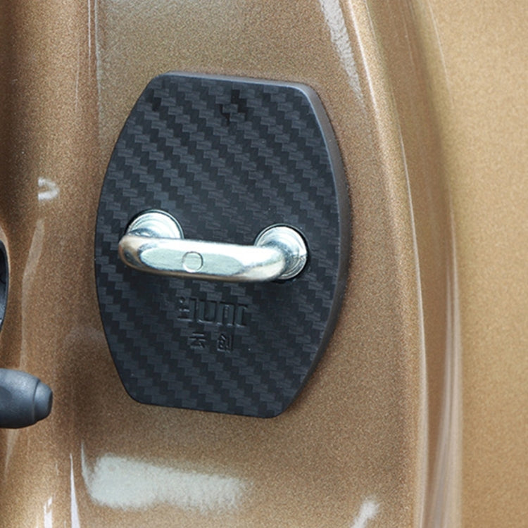 4 ชิ้นรถประตูล็อคหัวเข็มขัดตกแต่ง Rust Guard สำหรับ Aeolus A30 BYD Surui BYD Qin, For Aeolus A30