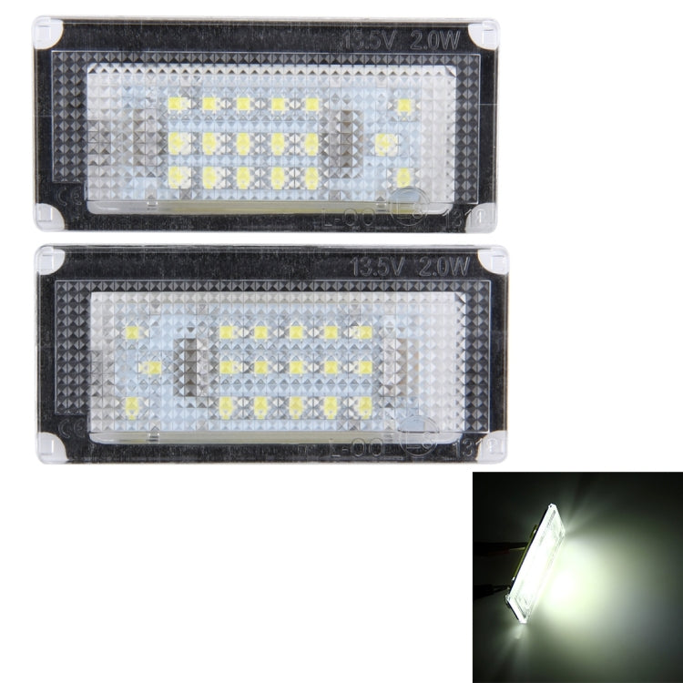 ไฟป้ายทะเบียน PCS 2 ชิ้นพร้อมหลอดไฟ 18 SMD-3528 สำหรับ BMW Mini COOPER R50/R52/R53, For BMW Mini COOPER