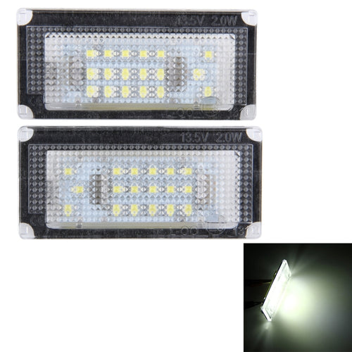 ไฟป้ายทะเบียน PCS 2 ชิ้นพร้อมหลอดไฟ 18 SMD-3528 สำหรับ BMW Mini COOPER R50/R52/R53, For BMW Mini COOPER